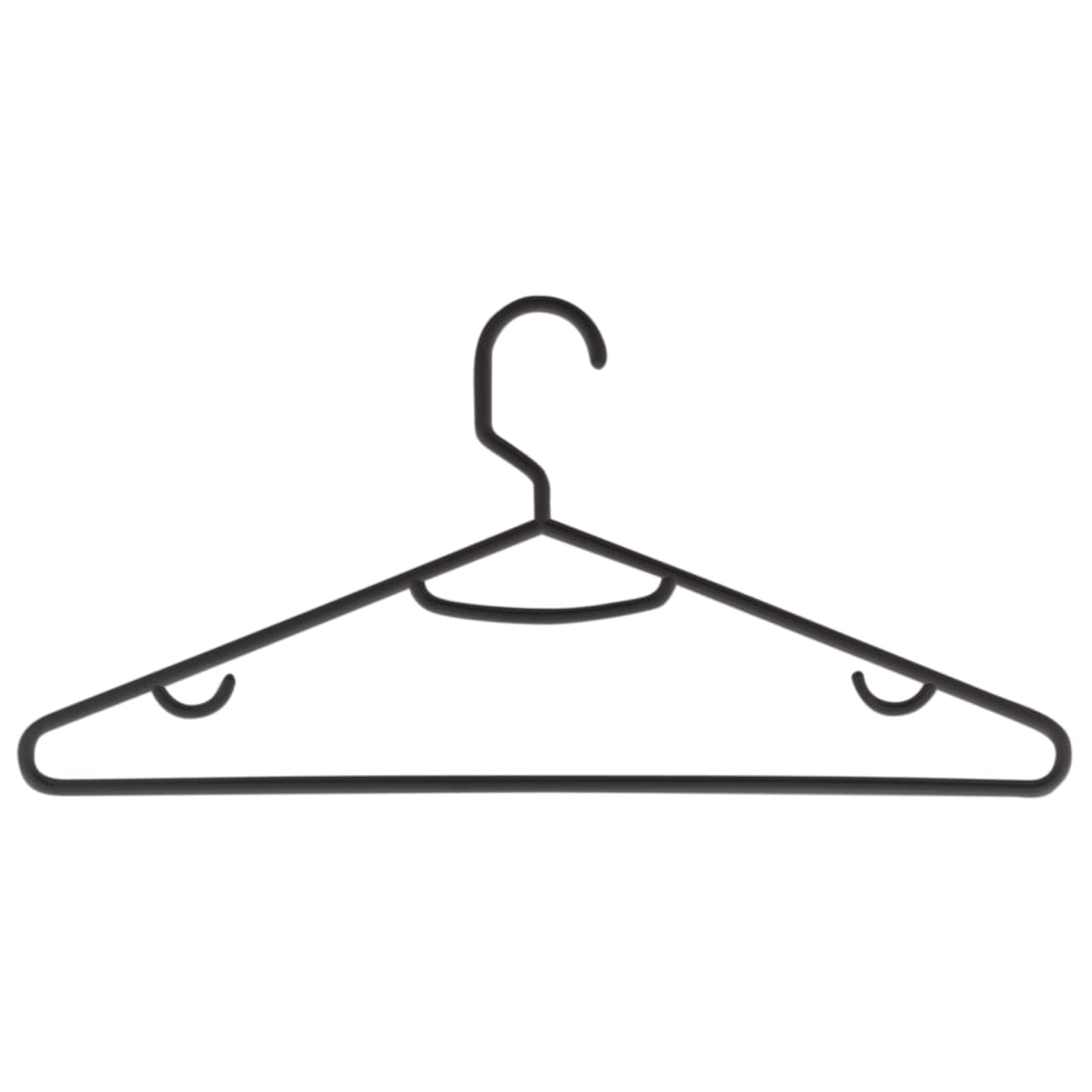 Honey Can Do Black Recycled Plastic Hangers, 60ct.